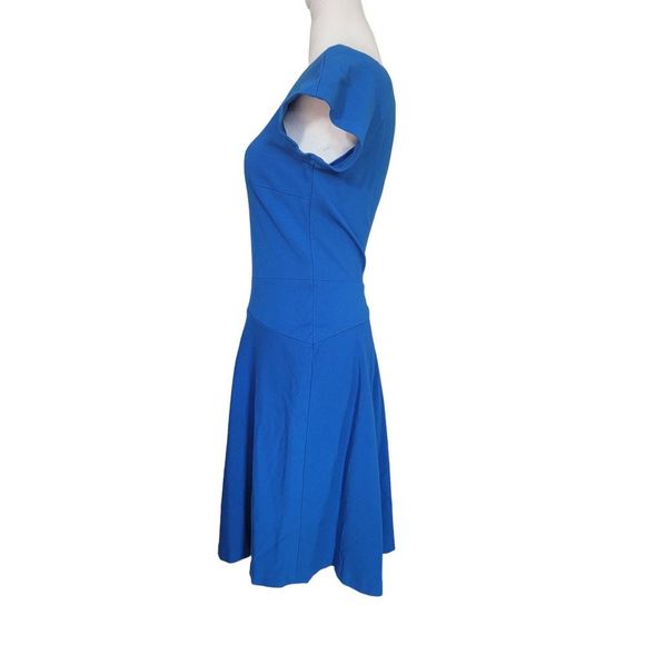 Diane Von Furstenberg Dress Mini Women’s 6 Blue Delyse Zipper Back - Picture 2 of 14
